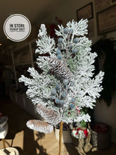 Load image into Gallery viewer, Flocked Berry Spray Stem
