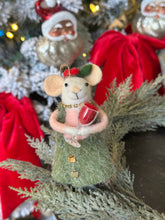 Load image into Gallery viewer, Winter Mice Wool Felt Ornaments
