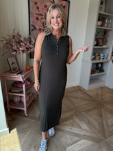 Load image into Gallery viewer, Army Green Eileen Rib Tank Dress
