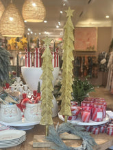Load image into Gallery viewer, Tall Slim Gold Metal Christmas Tree
