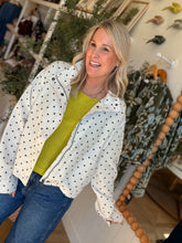 Load image into Gallery viewer, Ecru Polka Dot Windbreaker
