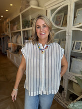 Load image into Gallery viewer, Denim Stripe Summer Shirt
