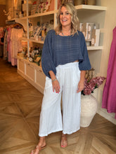 Load image into Gallery viewer, White Linen Goucho Pants
