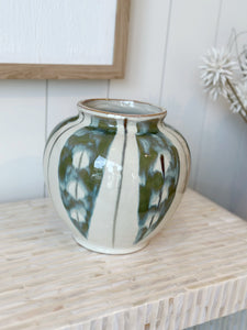 Blue Green Leaf Vase