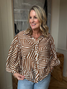 Coco Stripe Print Blouse