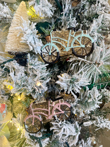 Hand Painted Glass Bike Ornaments