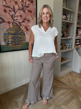 Load image into Gallery viewer, Brown Gingham Checkered Pant
