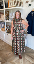 Load image into Gallery viewer, Olive &amp; Rust Polka Dot Midi Dress
