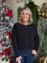 Load image into Gallery viewer, Black CozyChic Button Cardigan
