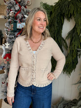Load image into Gallery viewer, Pink Crochet Knit Cardigan
