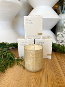Boxed Winter White Candle