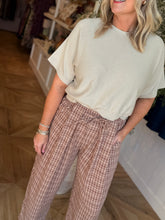 Load image into Gallery viewer, Brown Plaid Soft Plaid Pant
