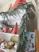 Load image into Gallery viewer, 6ft Frosted Glitter Cedar Garland
