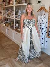 Load image into Gallery viewer, Grey Floral Tie Front Jumpsuit
