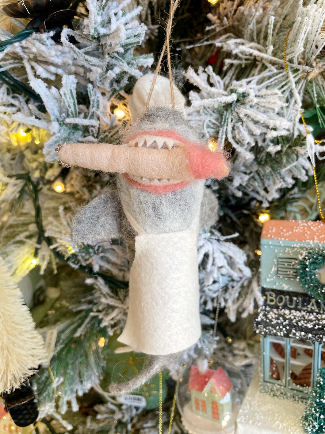 Wool Bon Apetit Shark Ornament