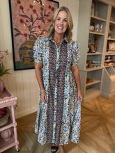 Load image into Gallery viewer, Charcoal Floral Print Dress
