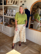 Load image into Gallery viewer, Black Polka Dot Wide Leg Pants
