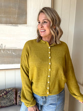 Load image into Gallery viewer, Dijon Yellow Button Down Cardigan
