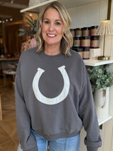 Load image into Gallery viewer, Charcoal Horseshoe Sweatshirt
