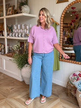 Load image into Gallery viewer, Pink Floral Denim Pants

