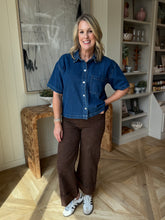 Load image into Gallery viewer, Brown Leopard Cuff Denim Pants
