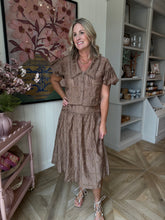 Load image into Gallery viewer, Mocha Eyelet Skirt Set
