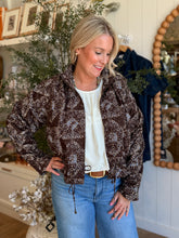 Load image into Gallery viewer, Brown Floral Lightweight Jacket
