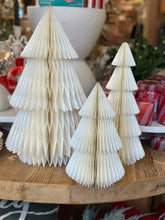 Load image into Gallery viewer, White Glitter Paper Trees
