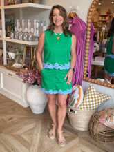 Load image into Gallery viewer, Green &amp; Blue Lace Skort Set

