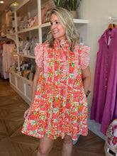 Load image into Gallery viewer, Tangerine Summer Print Dress
