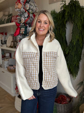 Load image into Gallery viewer, Checkered Plaid Fleece Jacket

