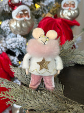 Load image into Gallery viewer, Glitzy Wool Felt Mice Ornaments
