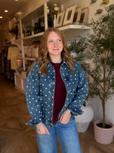 Load image into Gallery viewer, Denim Polka Dot Jacket
