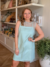 Load image into Gallery viewer, Mint Sheer Organza Mini Dress
