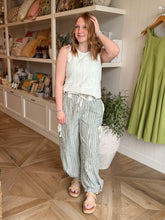 Load image into Gallery viewer, Dry Herb Stripe Jogger Pant
