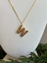 Load image into Gallery viewer, 18K Ann Initial CZ Necklace
