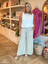 Load image into Gallery viewer, Beige Linen Palazzo Pants
