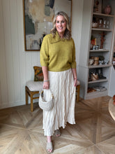 Load image into Gallery viewer, Cream Crinkle Maxi Skirt
