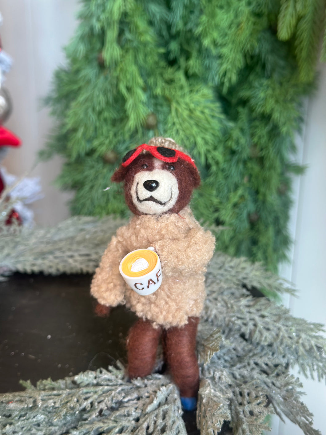 Ski Break Dog Ornament