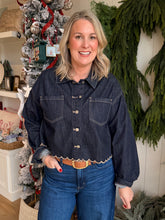 Load image into Gallery viewer, Indigo Denim Crop Jacket

