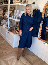 Load image into Gallery viewer, Denim Side Tied Midi Dress
