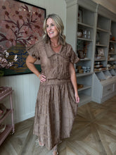 Load image into Gallery viewer, Mocha Eyelet Skirt Set
