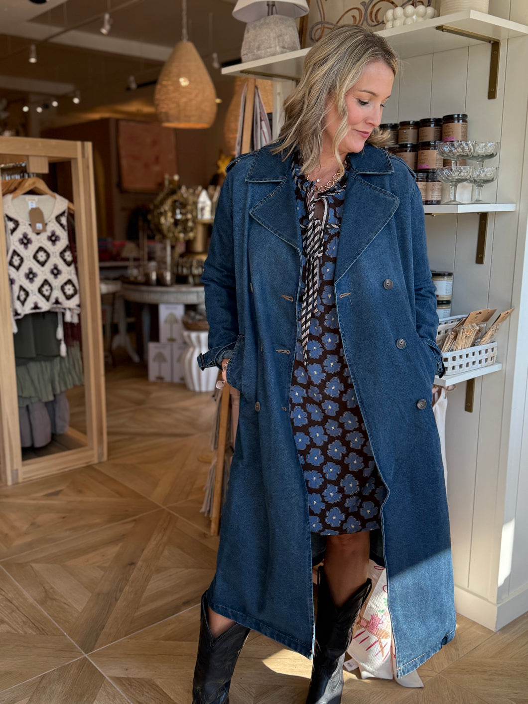 Denim Trench Coat