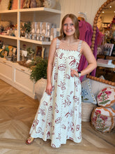 Load image into Gallery viewer, Dark Red &amp; Ivory Nautical Sun Dress
