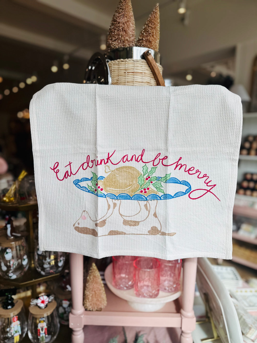 Holiday Microfiber Waffle Tea Towels