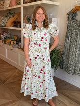 Load image into Gallery viewer, White Floral Midi Dress
