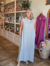 Load image into Gallery viewer, Beige Cowl Neck Linen Dress
