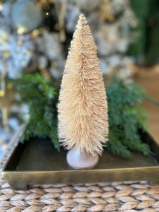 Pastel Sisal Brush Trees on Wood Base