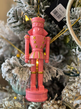 Load image into Gallery viewer, Pink Resin Nutcracker Ornaments
