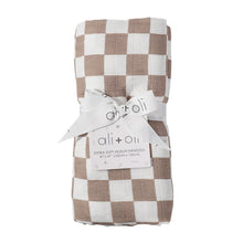 Load image into Gallery viewer, Bamboo Checkered Muslin Swaddle
